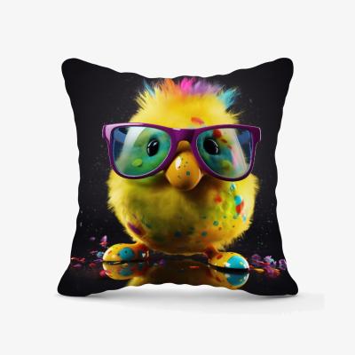 The Range Funky Easter Chick With Glasses Cushion - Yellow / 45cm