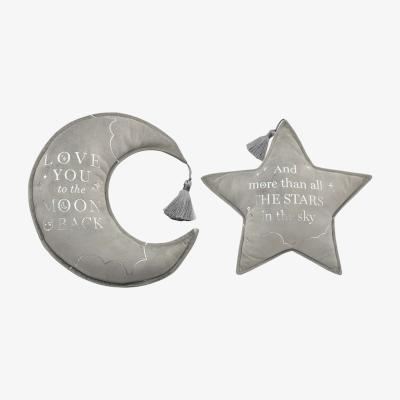 The Range Bambino Moon and Star Cushion Set - Grey