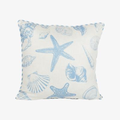 The Range Coastal Shell Reverse Cushion - Blue