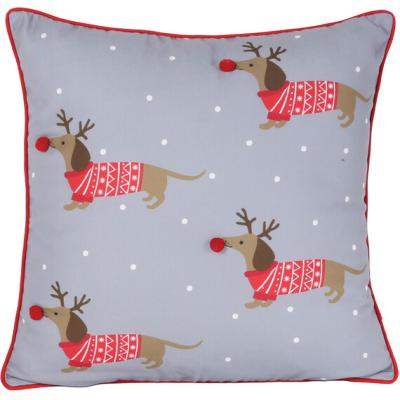 The Range Ronnie Red Nose Dachshund Cushion