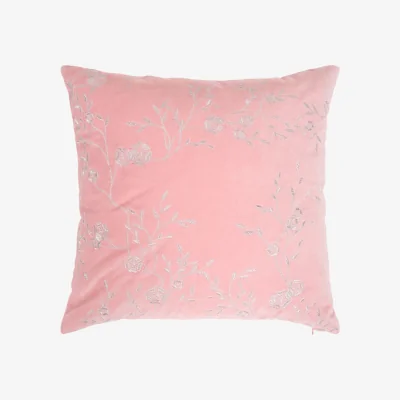 The Range Sakura Embroidered Cushion - Pink