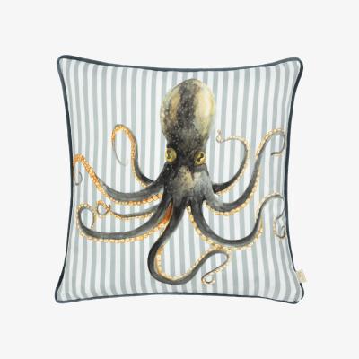 The Range Salcombe Octopus Piped Cushion - Multicolour / Feather