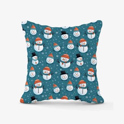 The Range Jolly Christmas Snowmen Outdoor Cushion - Blue / 60cm