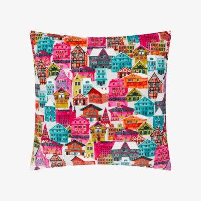 The Range Aspen Velvet Cushion - Multicolour / 80 Feather 20 Polyester