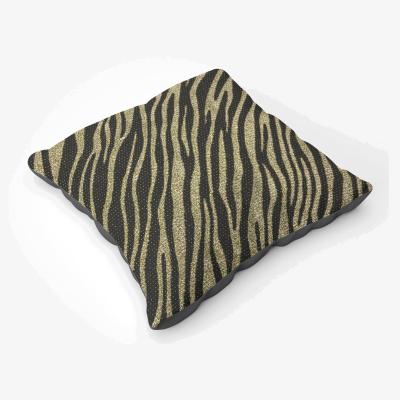 The Range Golden Zebra Print Floor Cushion - Brown