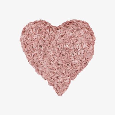 The Range 3D Roses Heart Cushion  - Blush