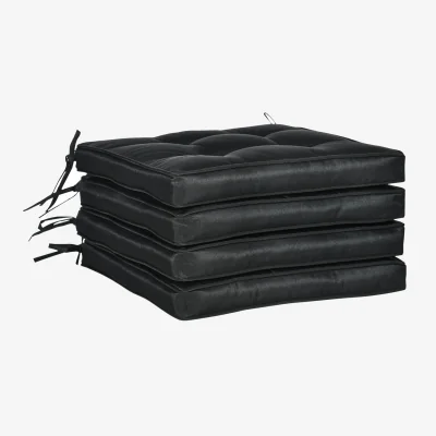 The Range Replacement Garden Seat Cushion Pad with Ties - Black