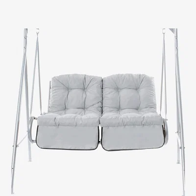 The Range Water Resistant 2-Seater Tufted Swing Cushions with Ties - Grey