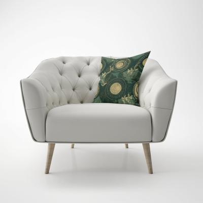 The Range Abstract Green Gold Moon Pattern Cushion - Green / 60cm