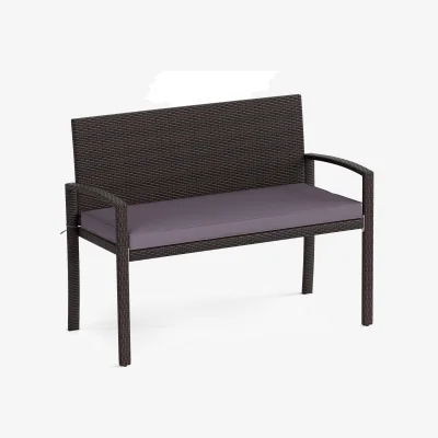 The Range Cushioned Rattan 2-Seater Loveseat