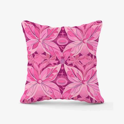 The Range Pink Abstract Floral Design Outdoor Cushion - Pink / 60cm