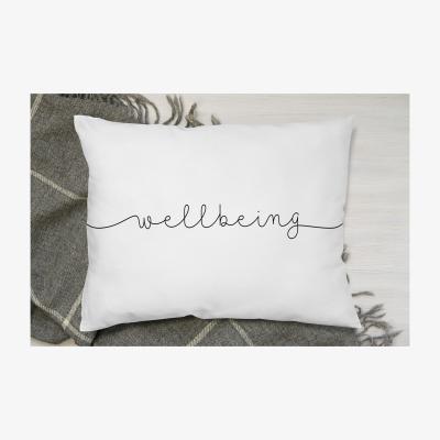 The Range Text Wellbeing Cushion - White