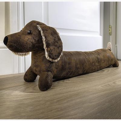The Range Dachshund Draught Excluder Weighted Cushion - Brown