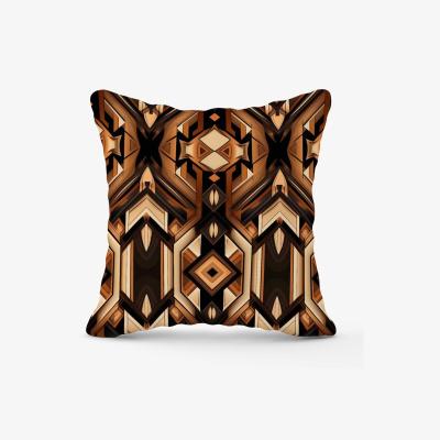 The Range Black And Brown Intricate Pattern Cushion - Brown / 45cm