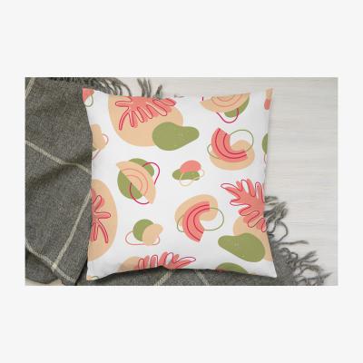 The Range Botanical Elements With Line Art Cushion - Pink / 60