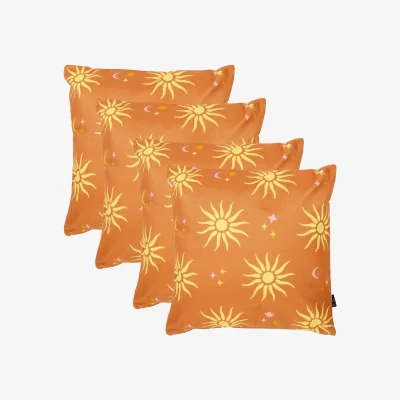 The Range 4 Pack Cushion 43x43 Kyoto Fabric, Summer Sun