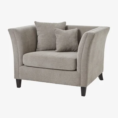The Range Vesper Cushion Back Snuggle Chair - Grey