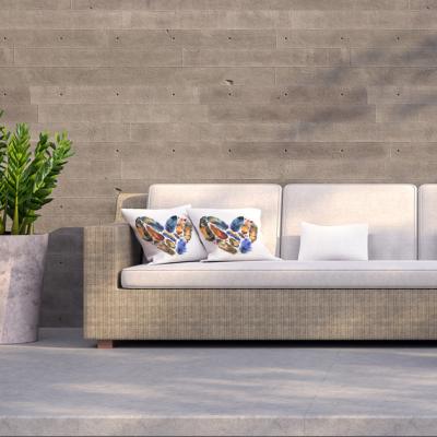 The Range Boho Tribal Heart Outdoor Cushion - Blue / 60cm
