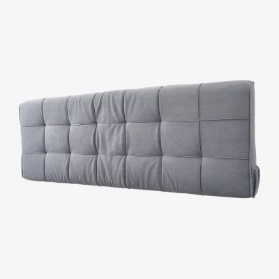 The Range Bed Backrest Cushion with Removable Cover - Light Grey