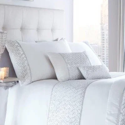The Range Shimmer White Boudoir Cushion - White