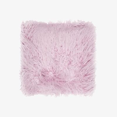The Range Mongolian Faux Fur Cushion - Pink