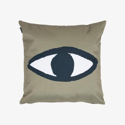 The Range Eye Print Outdoor Cushion - Green