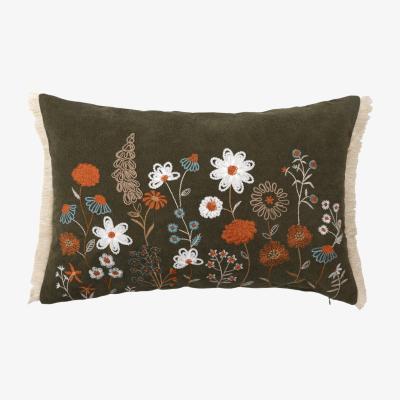The Range Cerelia Fringe Cushion - Green