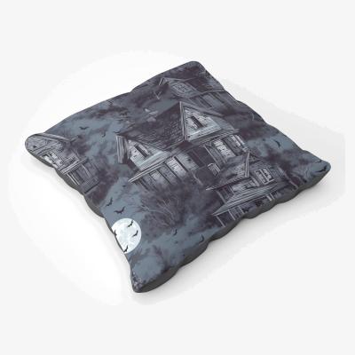 The Range Spooky Shadowy Haunted House Floor Cushion - Grey