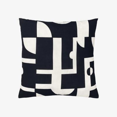 The Range Manhattan Art Deco Cushion - Black / Polyester