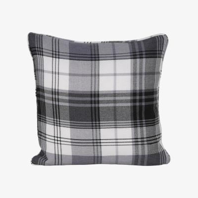 The Range Hamilton Check Cushion - Grey