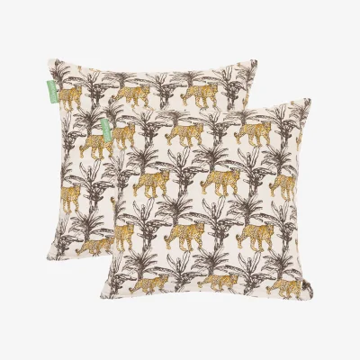 The Range Printed Outdoor Scatter Cushion for Garden Furniture - Jungle Leopard / 2 / Jungle Leopard
