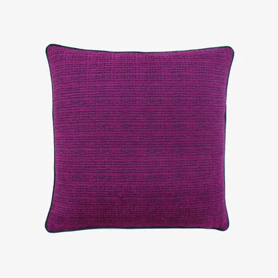 The Range Chiswick Jacquard Cushion - Magenta-Emerald