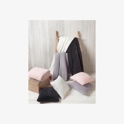 The Range Teddy Fleece Cushion - Blush