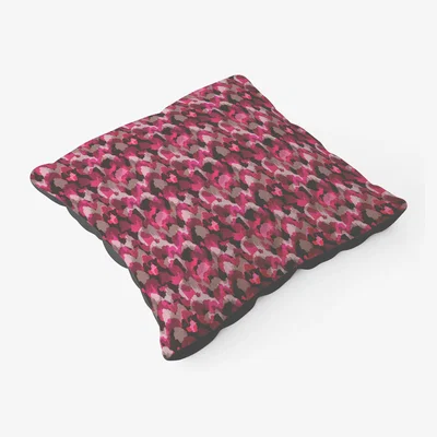 The Range Modern Pink Animal Print Floor Cushion - Pink