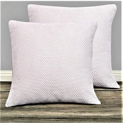 The Range Mesh Cushion Cover 100% Cotton Set of 2 - Cream