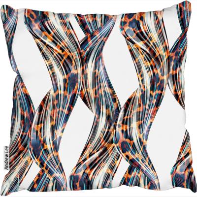 The Range Snake  Leopard Skin Cushion - Orange / 45cm