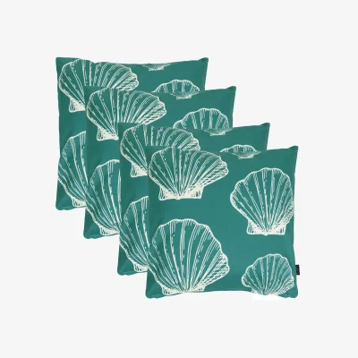 The Range 4 Pack Cushion 43x43 Kyoto Fabric, Large Sea Shell