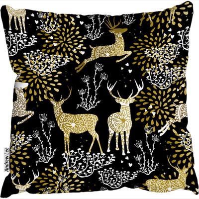 The Range Golden Christmas Stylish Cushion - Gold / 60cm
