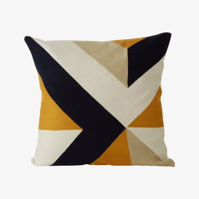 The Range Bosie Ozella Abstract Pattern Embroidered Cushion - Multicolour