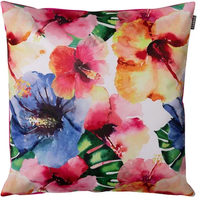The Range Hawaiian Bloom Outdoor Cushion - Floral Print/Pink