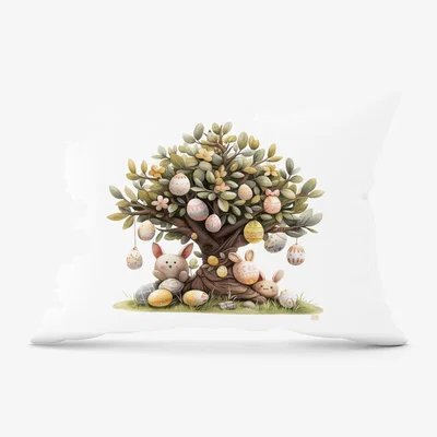 The Range Easter Egg Tree Design Cushion - Neutral / 33cm