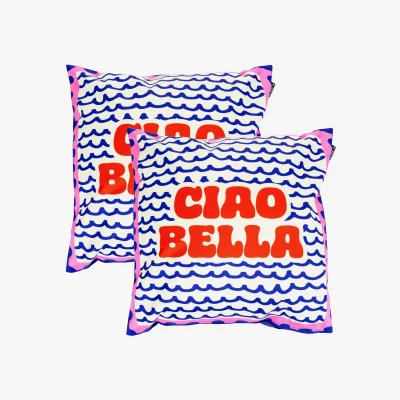The Range 2 Pack Cushion 43x43cm Ciao Bella Print