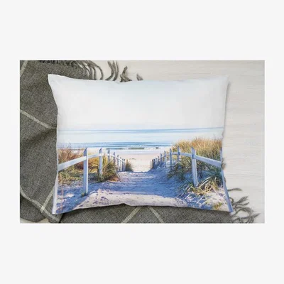 The Range Path To The Beach At Baltic Sea Cushion - White