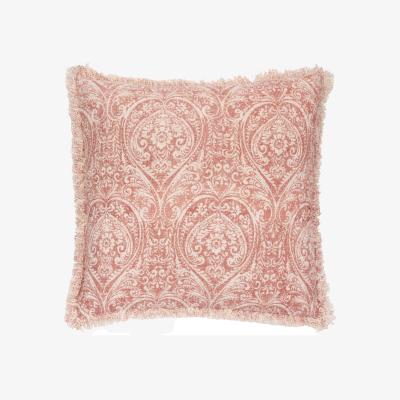 The Range Durelle Damask Cushion - Coral / Damask / Abstract
