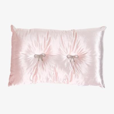 The Range Bow Embellished Cushion - Pink