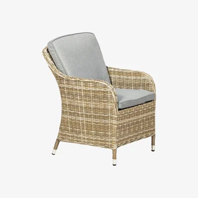 The Range Wentworth Imperial Chair incl. Seat and Back Cushion - Pack of 2 - Neutral