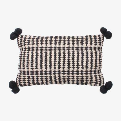 The Range Ayaan Pom Pom Cushion - Black