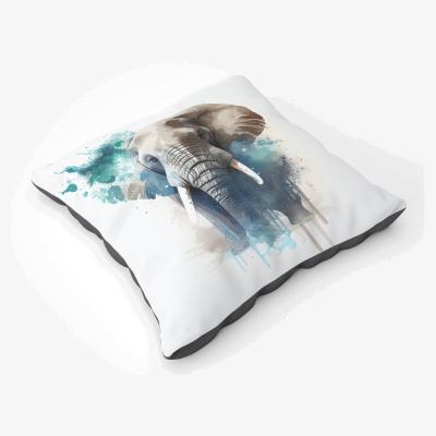 The Range Majestic Elephant Splashart Floor Cushion - Grey