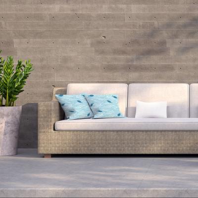 The Range Ocean waves and fishes Outdoor Cushion - Blue