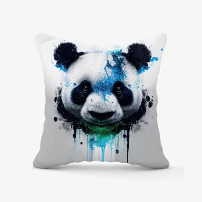 The Range Panda Face Splashart Light Background Outdoor Cushion - Blue / 45cm